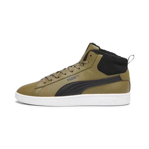 Високі кеди чоловічі Puma Smash 3.0 Mid WTR оливкового кольору