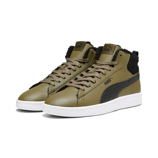 Високі кеди чоловічі Puma Smash 3.0 Mid WTR оливкового кольору