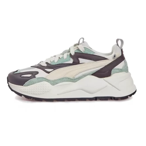 Кроссовки женские Puma RS-X Efekt Lux Wns черно-бело-зеленого цвета