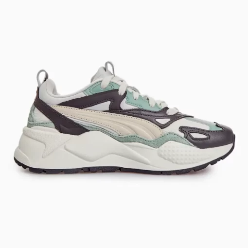Кроссовки женские Puma RS-X Efekt Lux Wns черно-бело-зеленого цвета