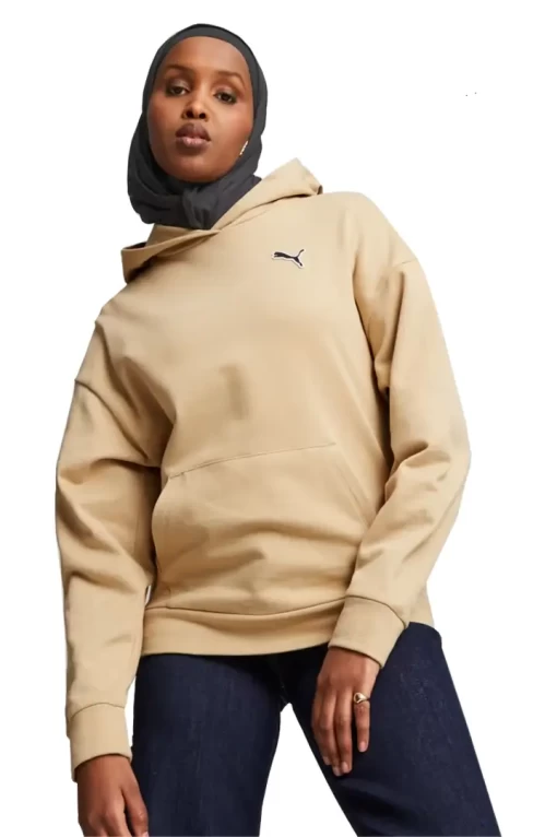 Худи женское Puma Better Essentials Hoodie FL бежевого цвета