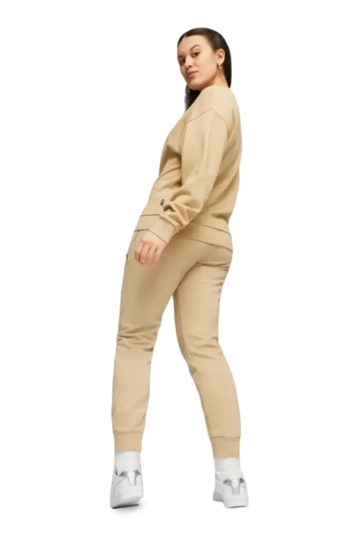 Спортивные брюки женские с флисом Puma Better Essentials Pants бежевого цвета