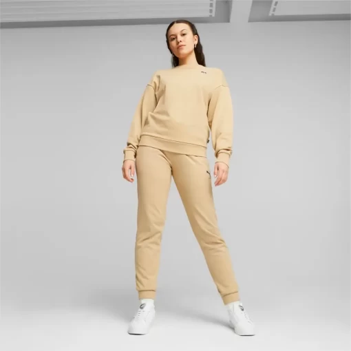 Спортивные брюки женские с флисом Puma Better Essentials Pants бежевого цвета