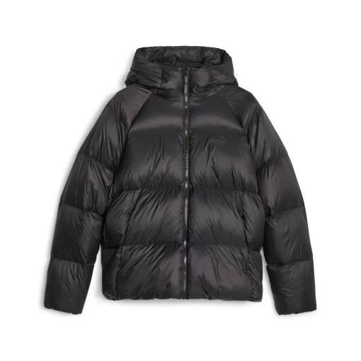 Куртка пуховик жіноча Puma Hooded Ultra Down Puffer чорного кольору