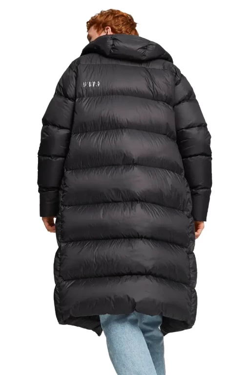 Пальто пуховик мужское Puma Long Hooded Down Coat черного цвета