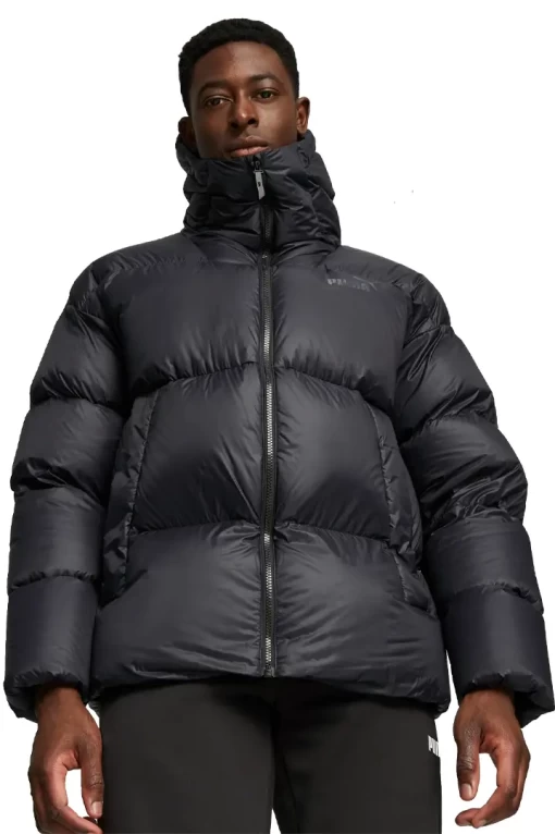 Куртка пуховик мужская Puma Hooded Ultra Down Puffer черного цвета