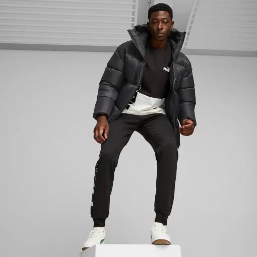 Куртка пуховик мужская Puma Hooded Ultra Down Puffer черного цвета