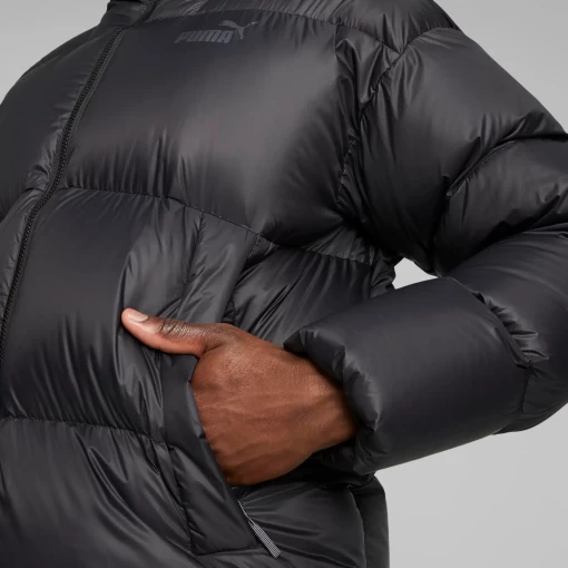 Куртка пуховик мужская Puma Hooded Ultra Down Puffer черного цвета