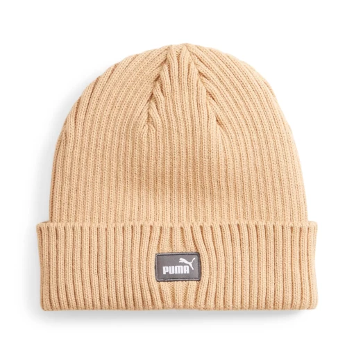 Шапка женская-мужская Puma Classic Cuff Beanie бежевого цвета