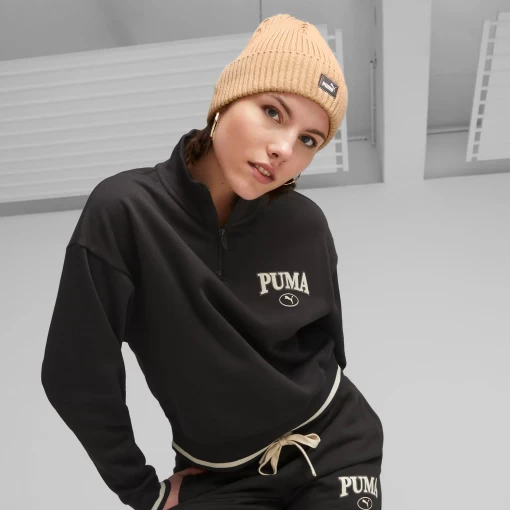 Шапка женская-мужская Puma Classic Cuff Beanie бежевого цвета