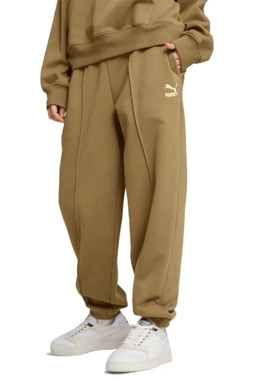Спортивные брюки женские Puma Classics Sweatpants светло-коричневого цвета