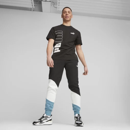 Футболка чоловіча Puma Power Colorblock Tee чорного кольору