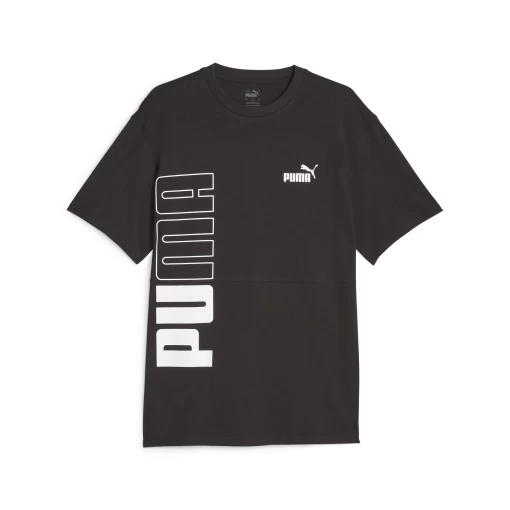 Футболка чоловіча Puma Power Colorblock Tee чорного кольору