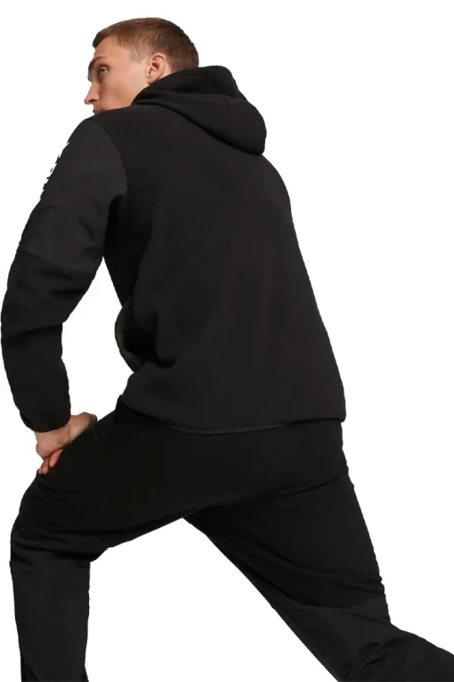 Куртка спортивная мужская Puma Fit Hybrid Jacket черного цвета