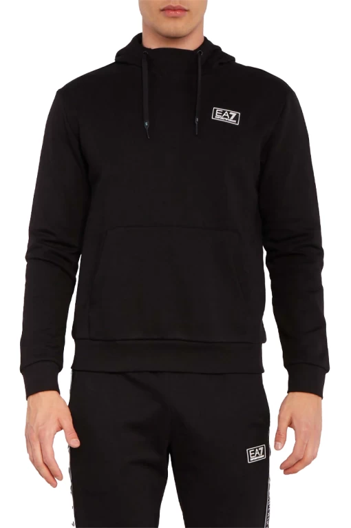 Худі чоловіче EA7 Emporio Armani Sweatshirt чорного кольору