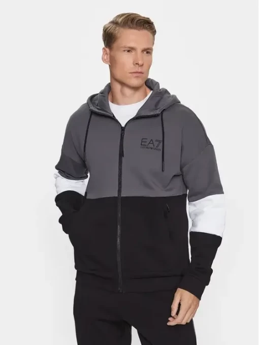 Спортивний костюм чоловічий EA7 Emporio Armani Tracksuit сіро-чорного кольору