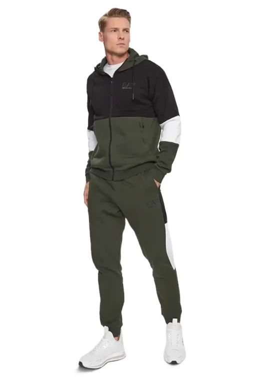 Спортивний костюм чоловічий EA7 Emporio Armani Tracksuit колір хакі