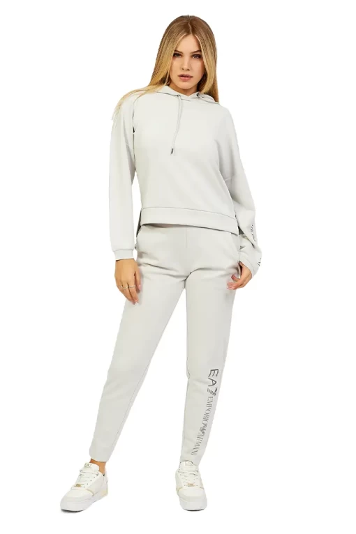 Спортивный костюм женский EA7 Emporio Armani Tracksuit светло-серого цвета