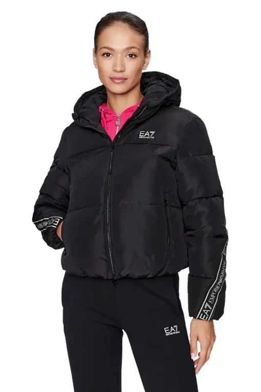 Куртка спортивная женская EA7 Emporio Armani Bomber Jacket черного цвета