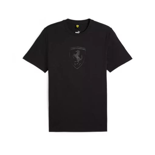Мужская футболка Puma Ferrari Race Big Shld Tonal черного цвета