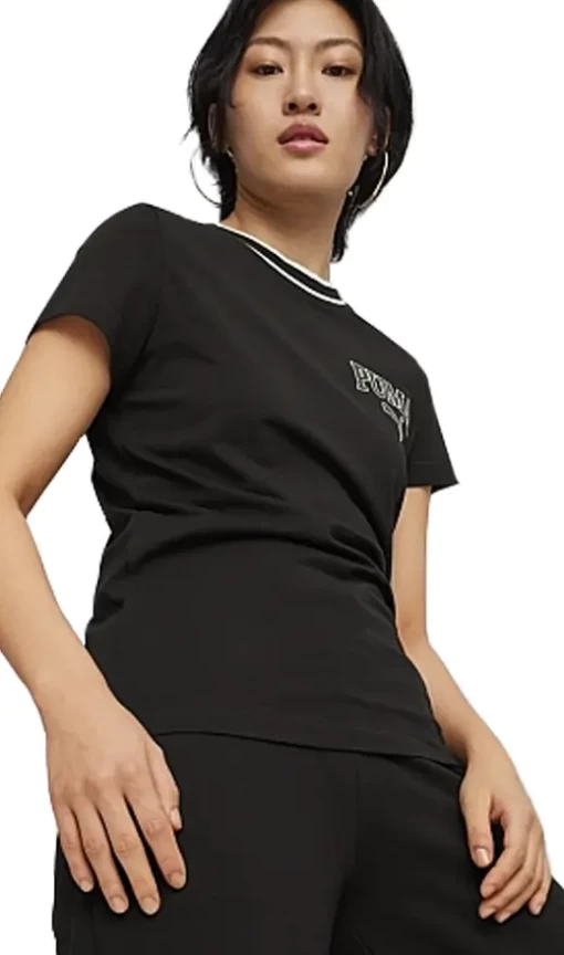 Футболка женская Puma Squad Tee черного цвета