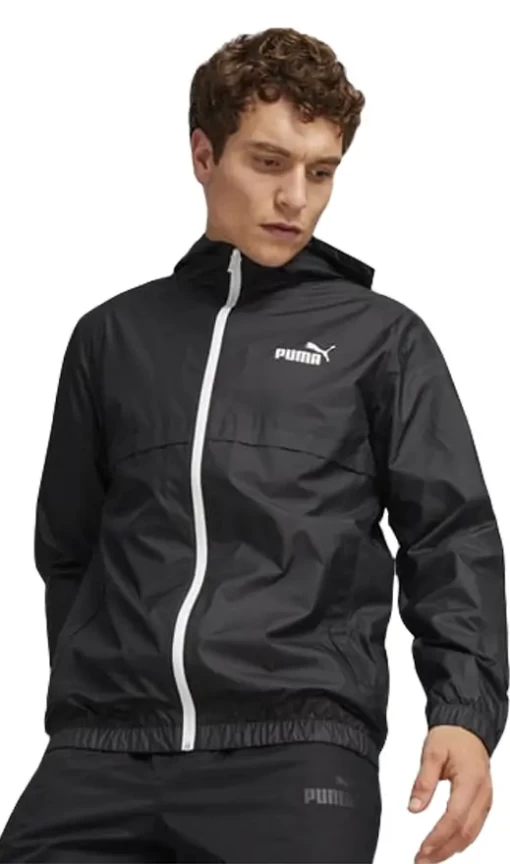 Куртка спортивна чоловіча Puma ESS Solid Windbreaker чорного кольору