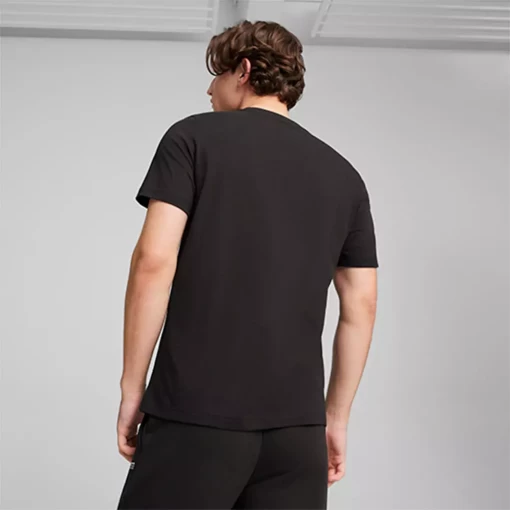 Футболка чоловіча Puma MAPF1 ESS Logo Tee чорного кольору