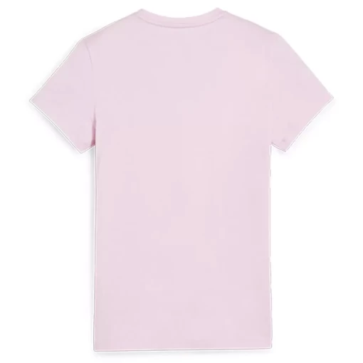 Футболка женская Puma ESS Logo Tee светло-розового цвета
