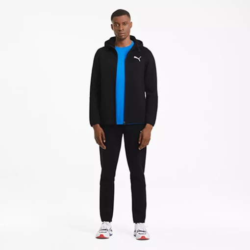 Толстовка чоловіча Puma EVOSTRIPE Core FZ Hoodie чорного кольору