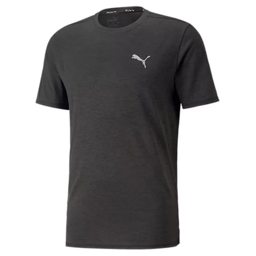 Футболка мужская Puma Run Favorite Heather Tee M черного цвета