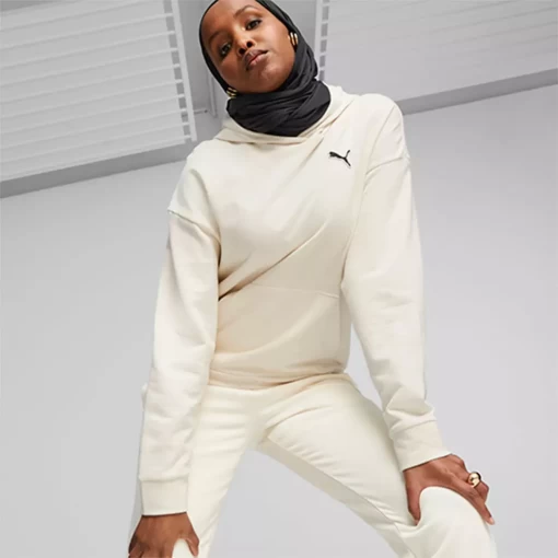 Худи женский Puma BETTER ESSENTIALS Hoodie белого цвета