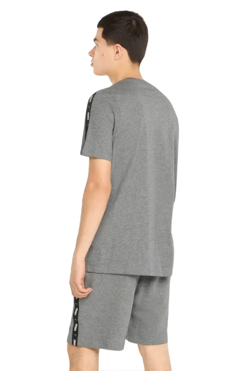 Футболка чоловіча PUMA ESS+ Tape Tee сірого кольору