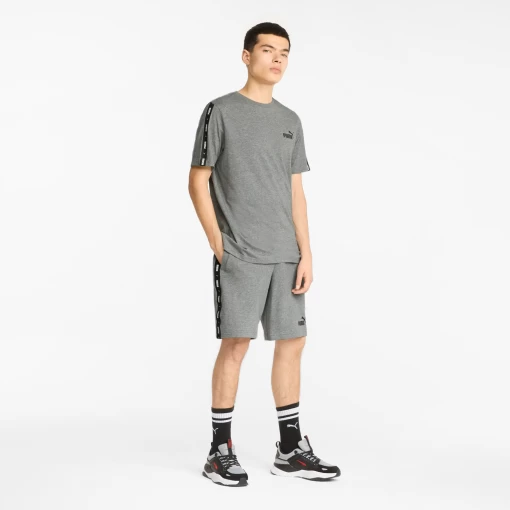 Футболка чоловіча PUMA ESS+ Tape Tee сірого кольору
