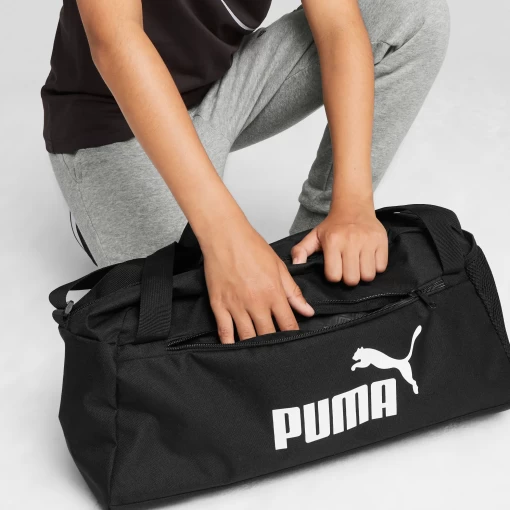 Сумка спортивная мужская-женская PUMA Phase Sports Bag черного цвета