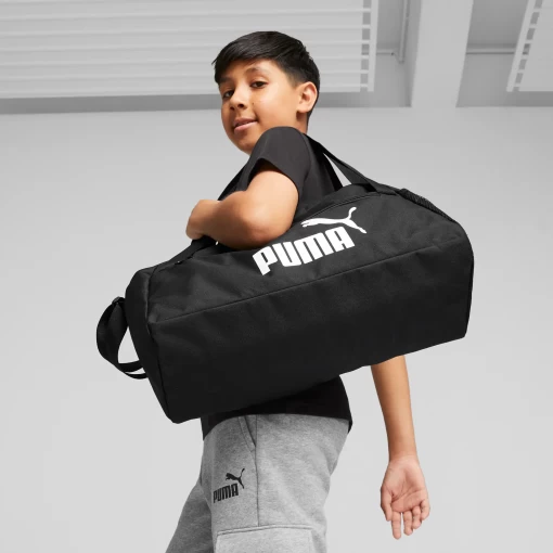 Сумка спортивная мужская-женская PUMA Phase Sports Bag черного цвета