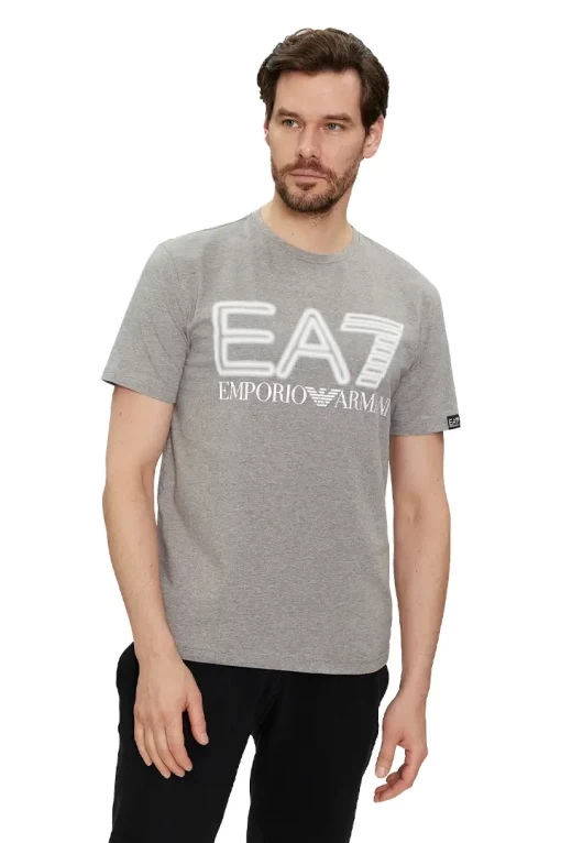 Футболка чоловіча EA7 Emporio Armani сірого кольору 3DPT37 PJMUZ 3905