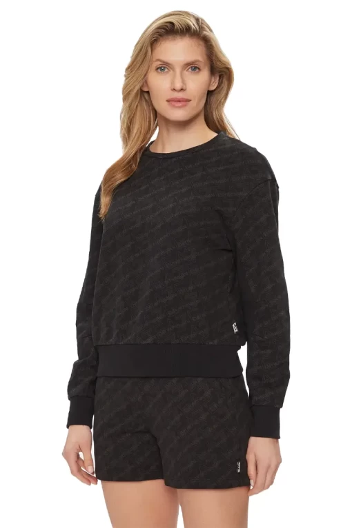 Світшот жіночий EA7 Emporio Armani чорного кольору 3DTM07 TJUAZ 1200