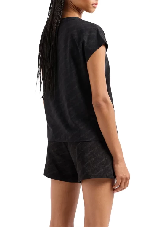 Футболка жіноча EA7 Emporio Armani чорного кольору 3DTT04 TJUBZ 1200