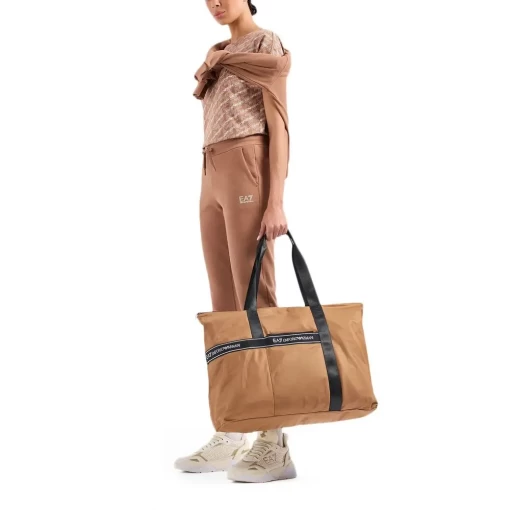 Футболка жіноча EA7 Emporio Armani світло-коричневого кольору 3DTT04 TJUBZ 1731