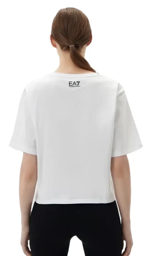 Футболка женская EA7 Emporio Armani белого цвета 3DTT23 TJRQZ 1100