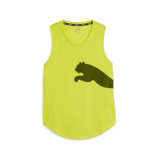 Майка женская Puma Train All Day BIG CAT TANK лаймового цвета