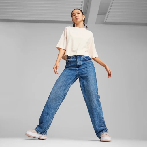 Футболка жіноча PUMA CLASSICS+ Oversized Tee світло-бежевого кольору