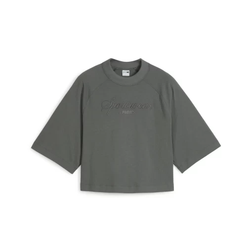 Футболка жіноча PUMA CLASSICS+ Oversized Tee сірого кольору