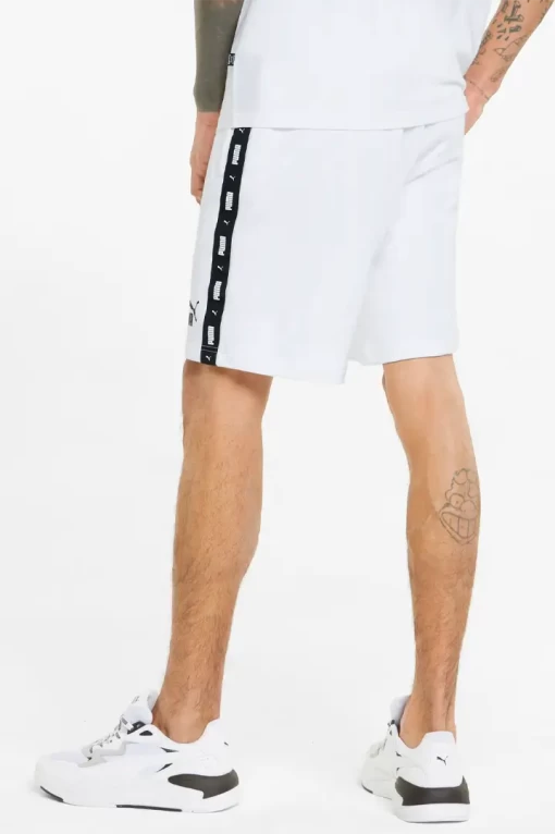 Спортивные шорты мужские PUMA ESS+ Tape Shorts белого цвета