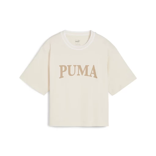 Футболка жіноча Puma SQUAD Graphic Tee молочного кольору