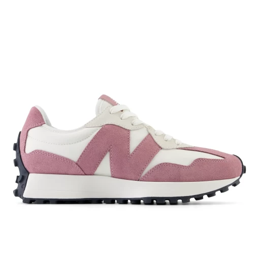 Кроссовки женские New Balance 327 бело-розового цвета
