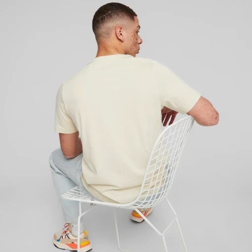 Футболка чоловіча PUMA ESS Small Logo Tee молочного кольору