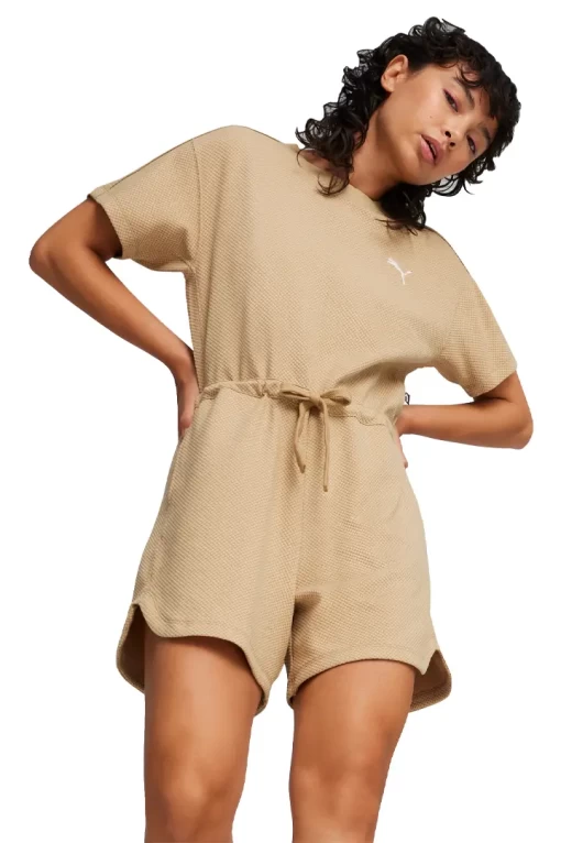 Комбінезон жіночий Puma HER Short Jumpsuit бежевого кольору