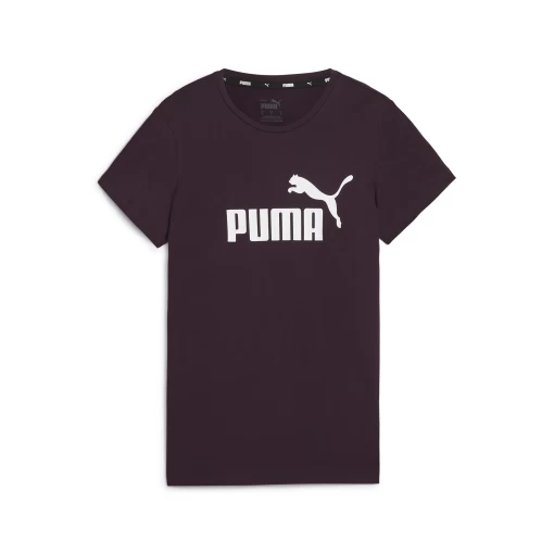 Футболка женская Puma ESS Logo Tee Midnight Plum сливового цвета