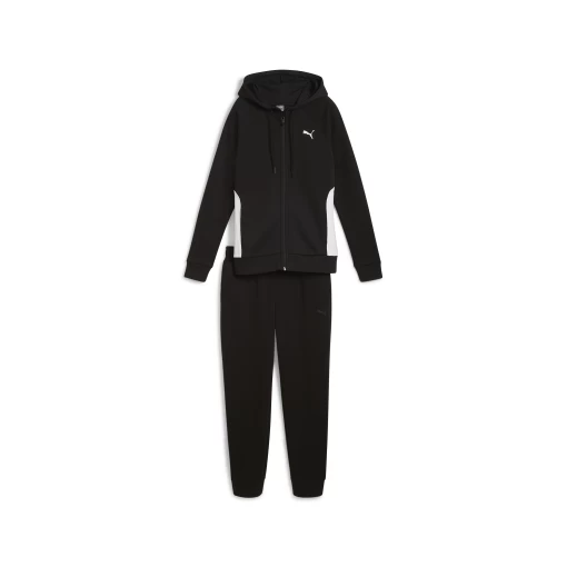 Спортивний костюм жіночий Puma Classic Hooded Tracksuit FL чорного кольору